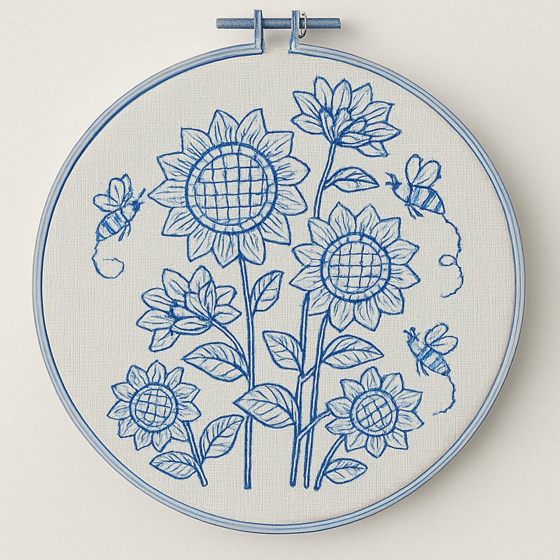 Embroidery Frame Kit –(3 Design, Punch Needle, threads, Tracing Paper & Marker)