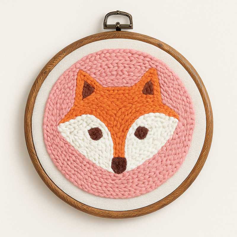 Embroidery Frame Kit –(3 Design, Punch Needle, threads, Tracing Paper & Marker)